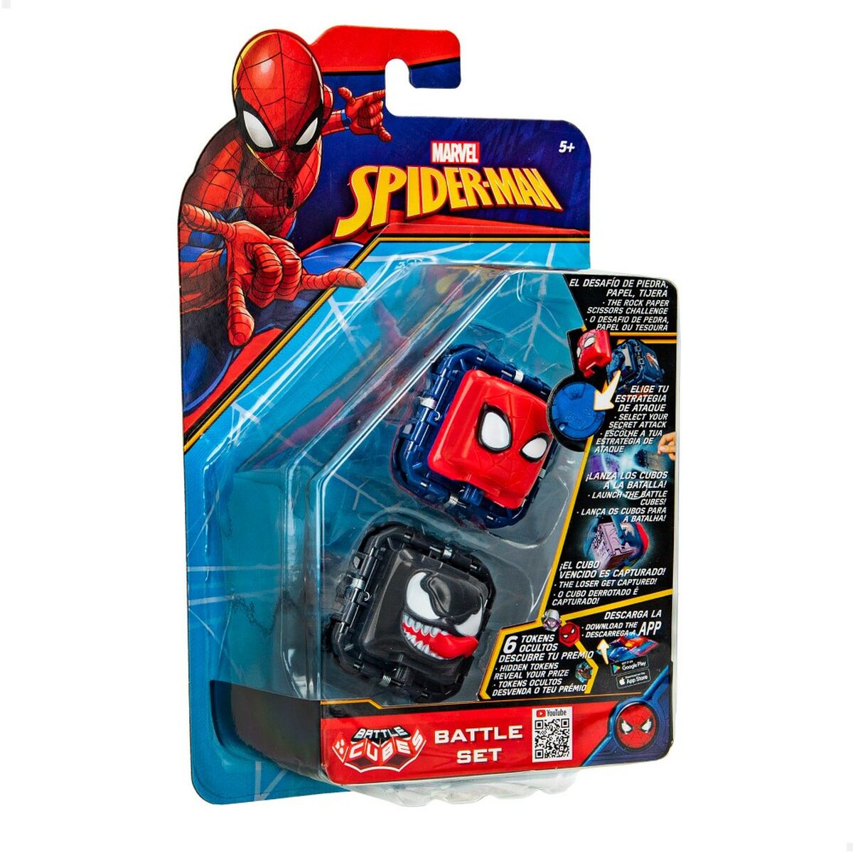 Skicklighetsspel Spider-Man Battle Cubes (12 antal)